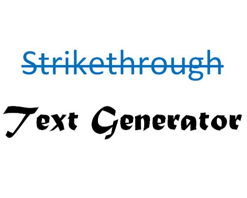 Crossed Out text Generator