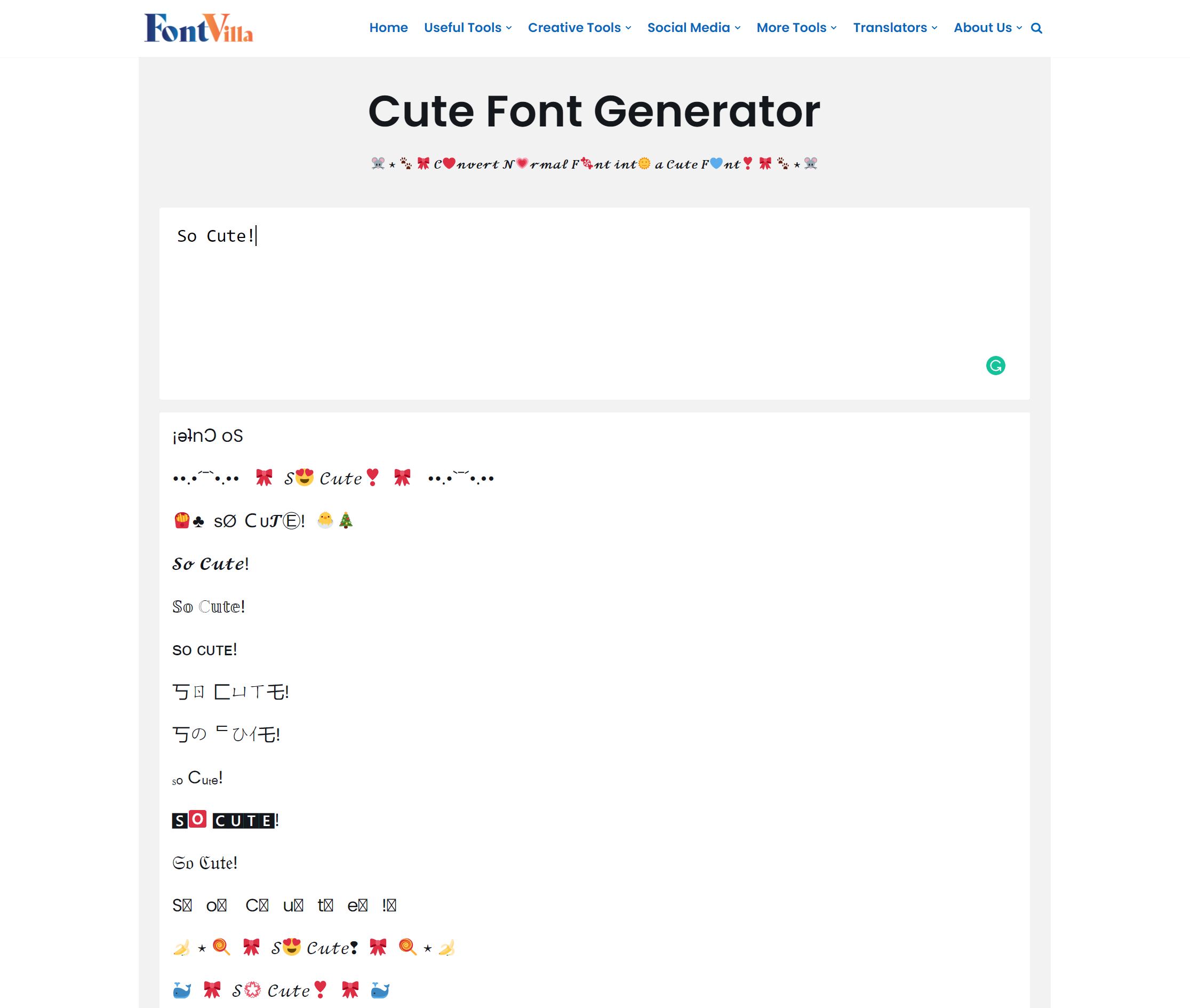 Cute Font generator