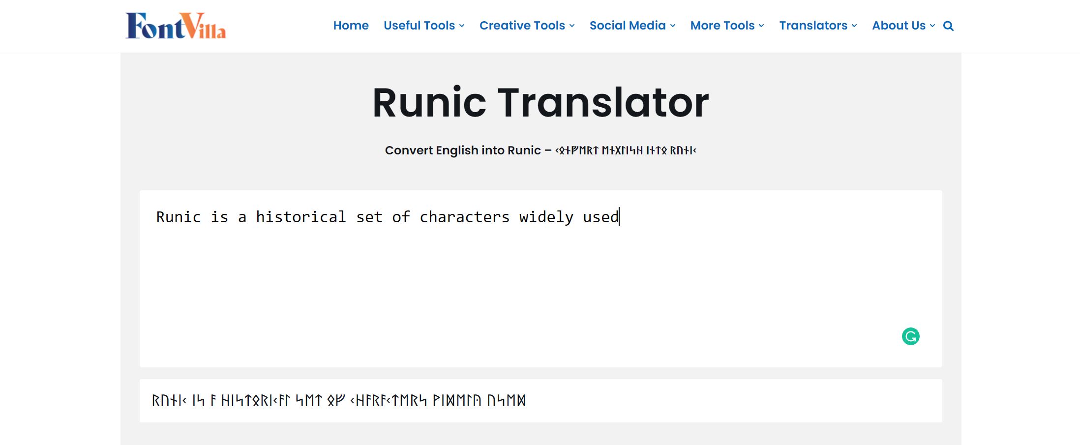 Runic Translator