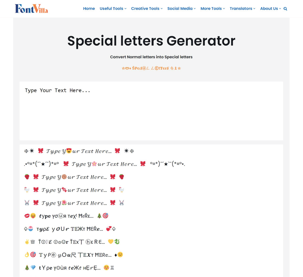 Special Letter Generator