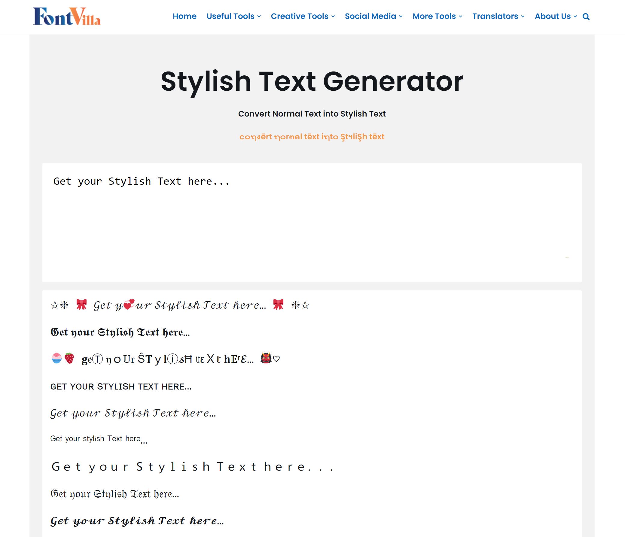 Stylish Text Generator