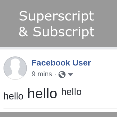 Superscript text generator