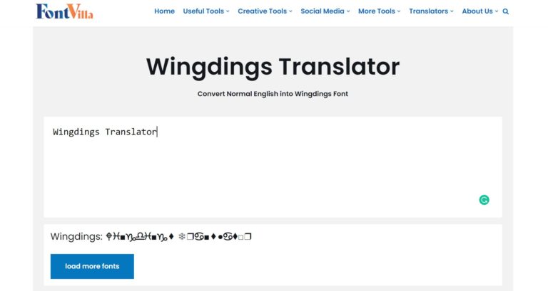 wingdings translator with voice